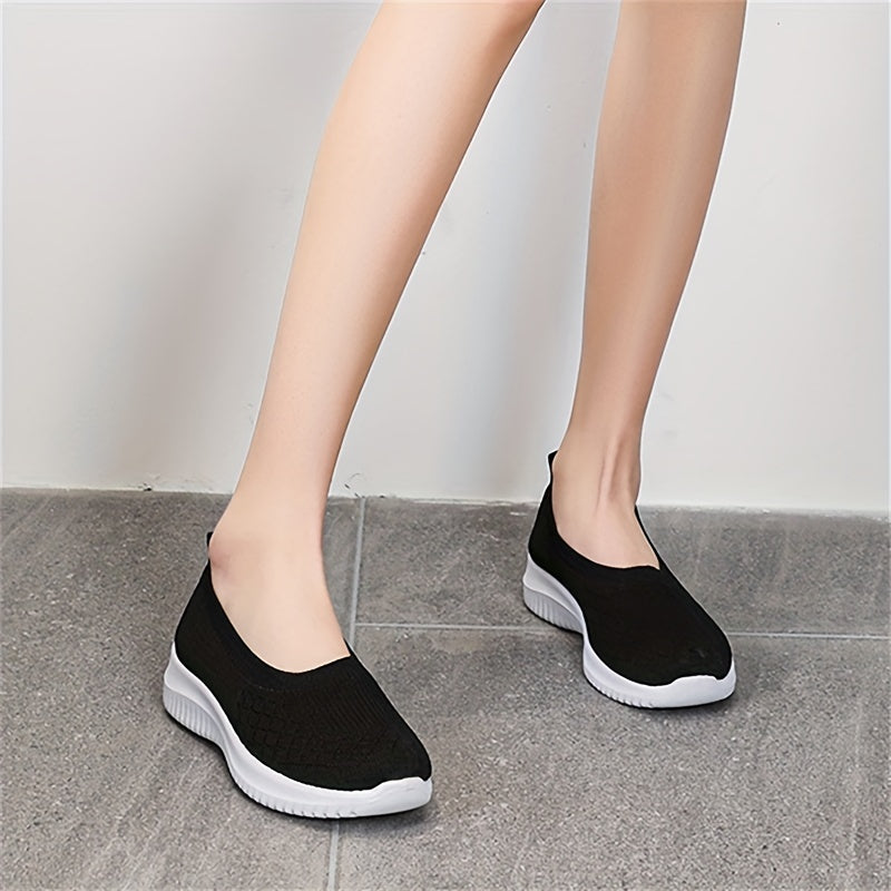 Women's Breathable Slip On Flat Soft sole Shoes Lightweight & Comfy Shoes