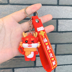 Fortune Dragon Keychain Bag Purse Hanging Pendant Decorative Ornament