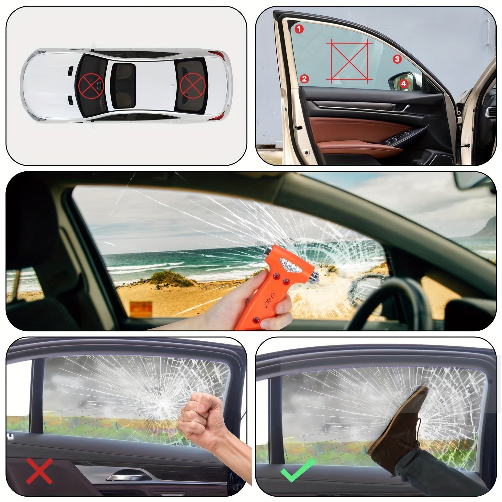 Car Safety Hammer Window Breaker Emergency Self defense Life saving Hammer