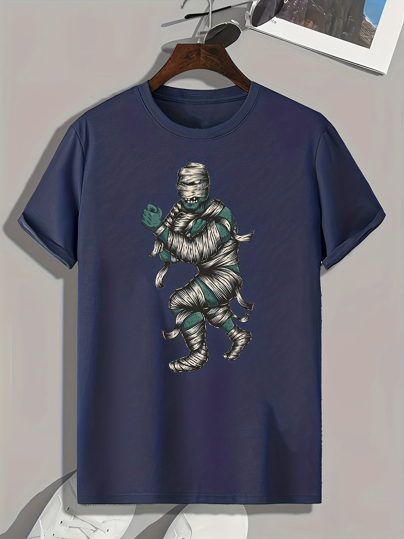 Halloween Zombie Pattern Print Men's Comfy Sports T-shirt