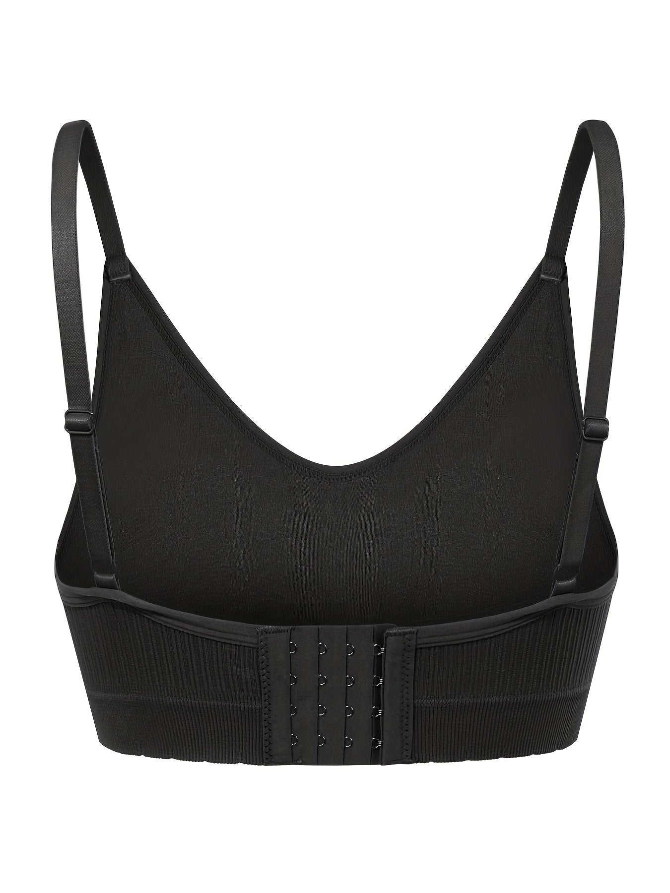 Plus Size Wireless Ribbed Sports Bra - Comfortable Breathable Bralette