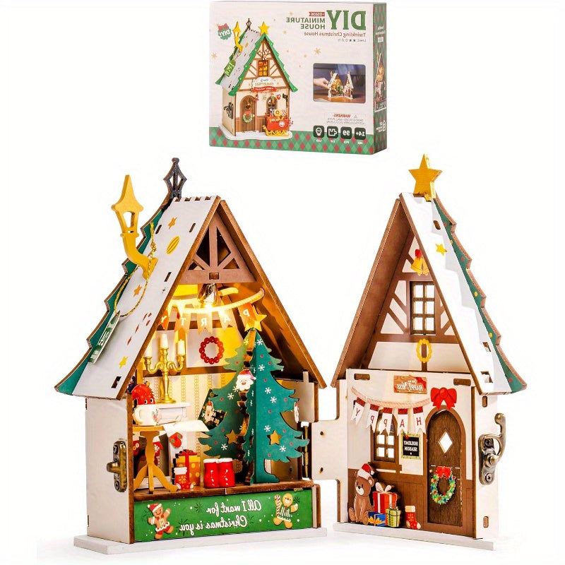 DIY Wooden Dollhouse Kit for Adults: Twinkling Christ
