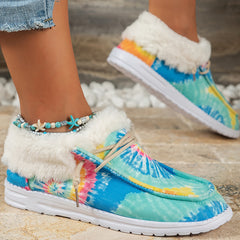 Warm Print Sneakers Lightweight Non-slip Shoes