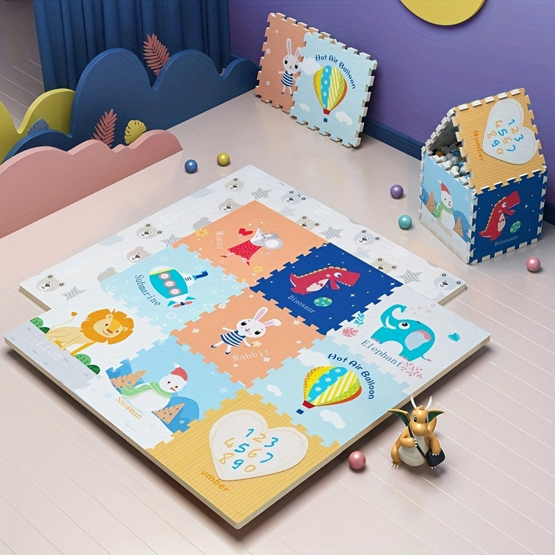Interlocking Foam Baby Play Mat Floor Tiles for Crawling, Soft Kid Rug