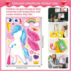 Custom Unicorn Stickers for Toddlers - Party Favors & Activities