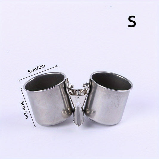 Metal Bird Feeder with Cage Clip and Dispenser