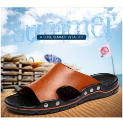 Men's Vintage Slip On Slide Sandals - Casual Walking Shoes