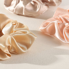 10pcs Silk Satin Solid Hair Ties Oversize Scrunchies Colorful Scrunchies