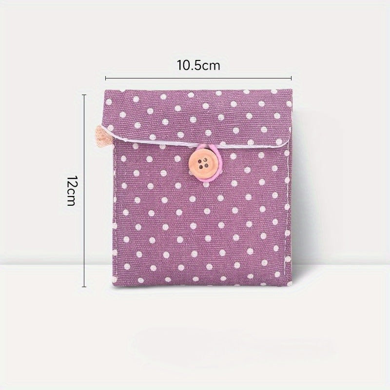 Girls Portable Sanitary Pad Bag Makeup Earphone Storage Coin Purse