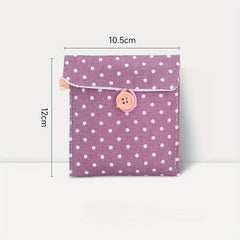 Girls Portable Sanitary Pad Bag Makeup Earphone Storage Coin Purse