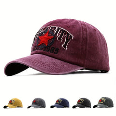 Retro 3D Embroidery Baseball Cap Washed Sun Visor