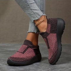Women's Wedge Slip On Sneakers Breathable Walking Shoes