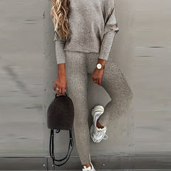 Casual One Shoulder Top & Leggings Set