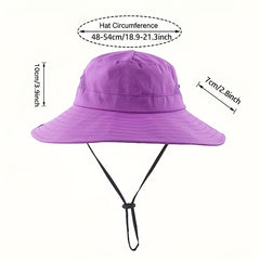 Mesh Stitching Fisherman's Hat Wide Brim Sun Protection Bucket Hat