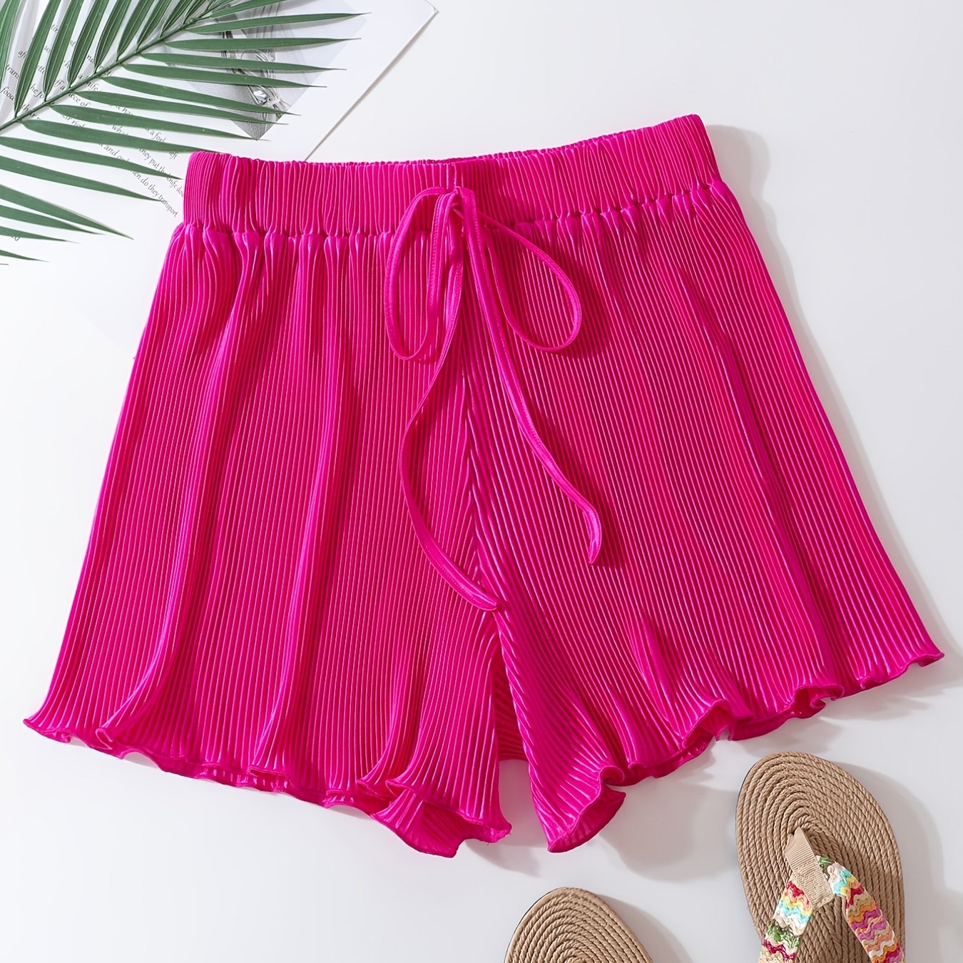 Y2K Loose Stretch Tie Shorts High Waist Summer Shorts