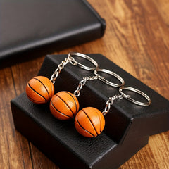 Mini Basketball Keychain Silicone Key Chain Bag Charm Car Ornament