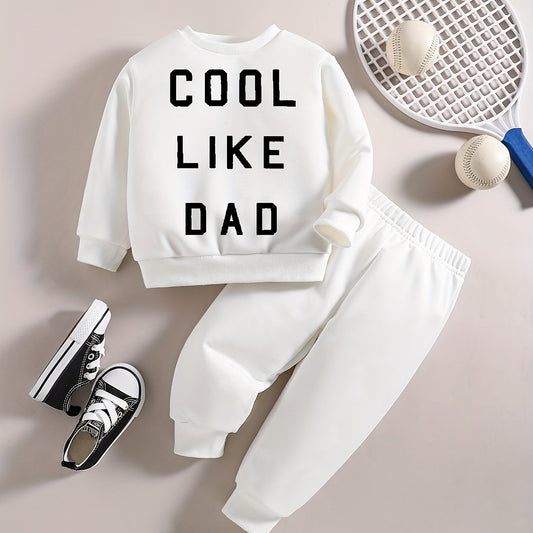 Baby Boy Casual Set Trousers Long Sleeve Sweater Outfit LIKE DAD