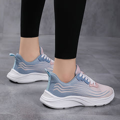 Women's Gradient Soft Running Shoes Non Slip Outdoor Sneakers