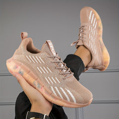 Women's Lace Up Mesh Sneakers Lightweight Athletic Running Shoes