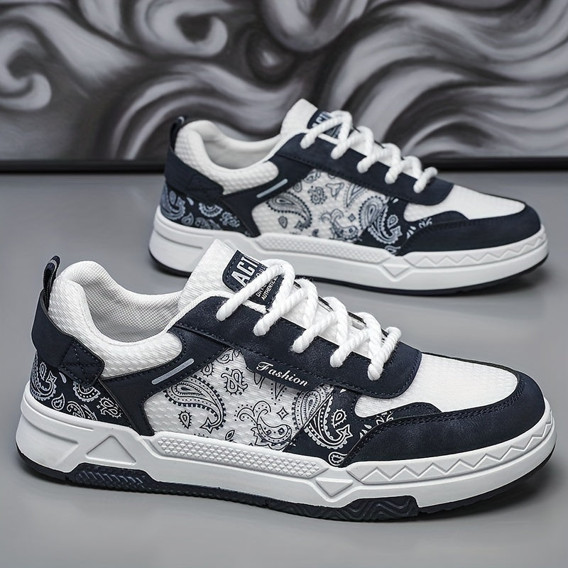 Men's Low Top Lace Up Skate Shoes Wear resistant Non Slip Sneakers