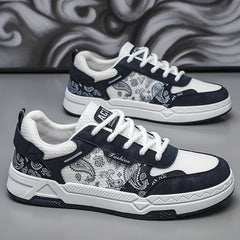 Men's Low Top Lace Up Skate Shoes Wear resistant Non Slip Sneakers