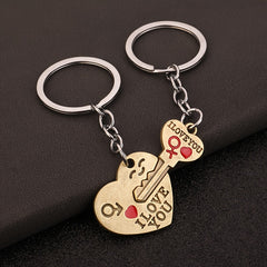 Key To My Heart Couple Keychain Pendant Decoration for Keys Backpacks Wallets