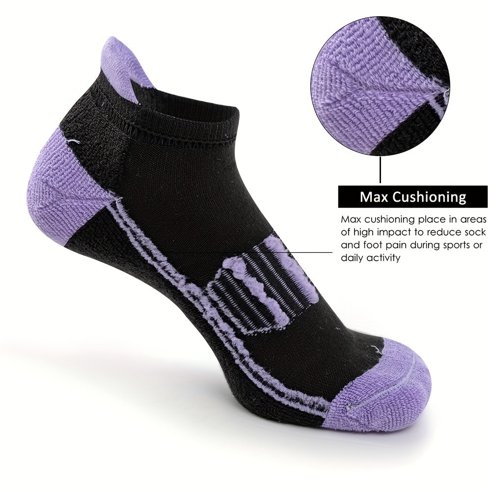 AceFine 6 Pairs Colorblock Ankle Socks for Women