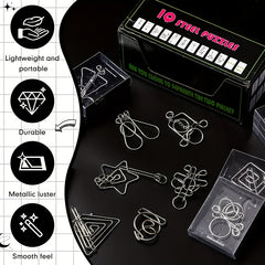 Set of 24 Metal Puzzle Locks Brain Teasing Toy