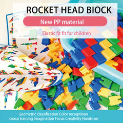 100pcs DIY Rocket Blocks Educational Toys for Boys Girls