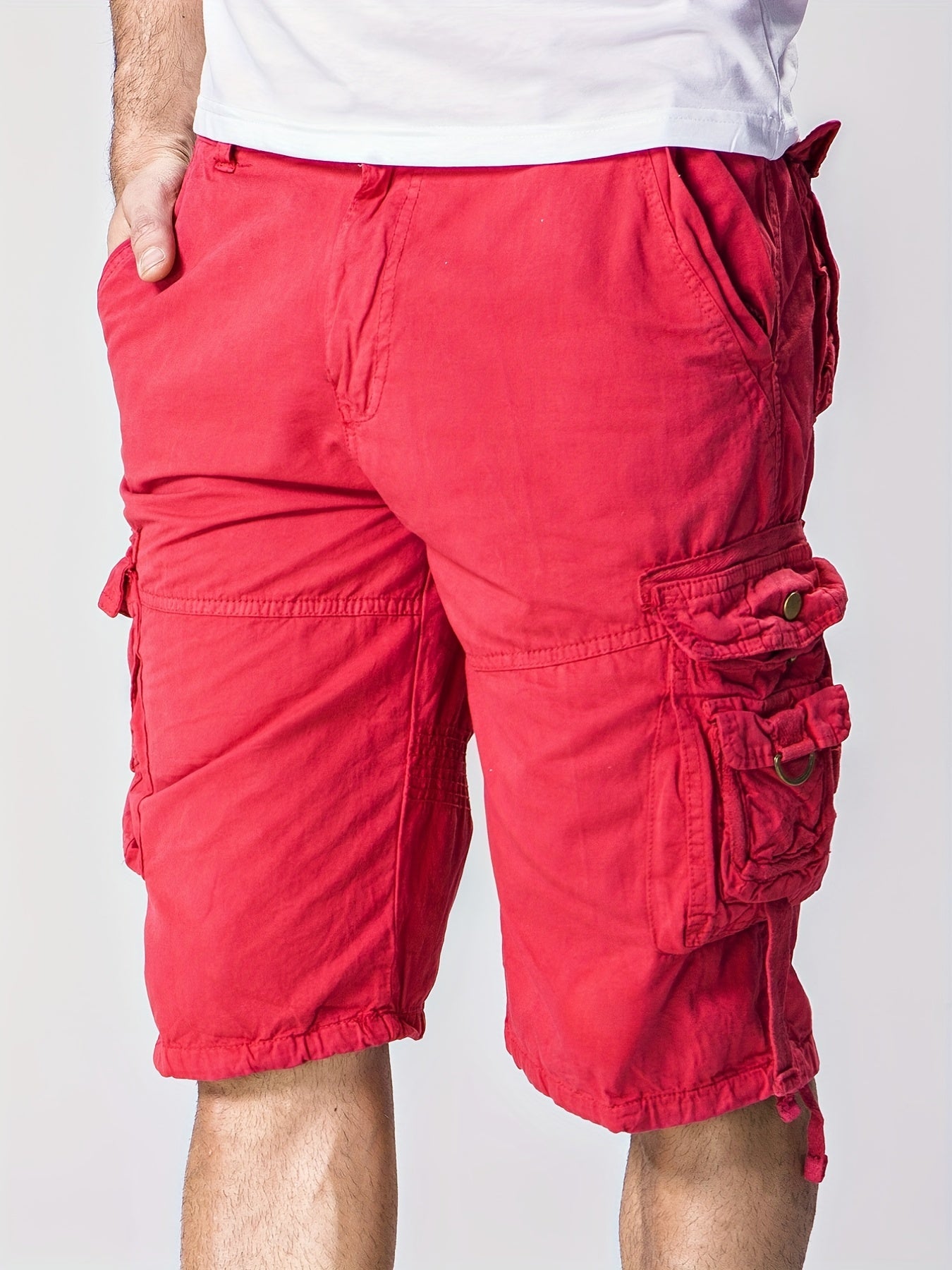 Men's Casual Cotton Cargo Shorts for Summer