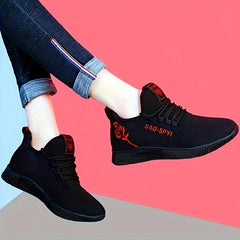 Rose Print Lightweight Running Shoes Soft Bottom Outdoor Sneaker