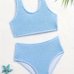 Toddler Girls 2pc Swimsuit Top Briefs Kids Clothes For Summer Holiday