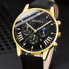 Sports Business Watch & Bracelet Set for Men