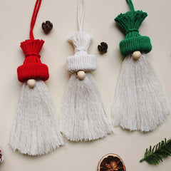 3pcs Macrame DIY Kit Christmas Santa Knitting Craft Perfect Gift