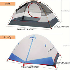 2-Person Camping Tent Double Layer Waterproof Windproof Ultralight