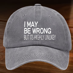 Washed Cotton Baseball Cap Casual Letter Printed Sun Protection Hat