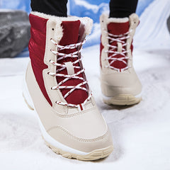 Waterproof Anti Slip Winter Hiking Boots Fur Lined Snow Boots Unisex