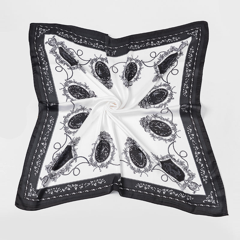 Silk Like Scarf Bandana Square Silk Like Hair Scarves And Wraps