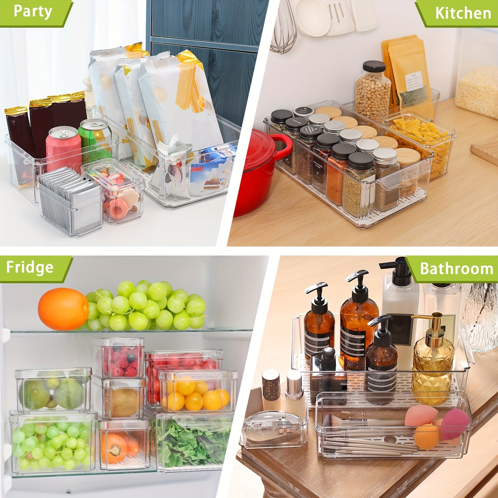 8pcs Mini Refrigerator Storage Boxes Set