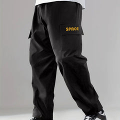 Cargo Pants Men's Flap Pocket Trousers Loose Casual Outdoor Pants