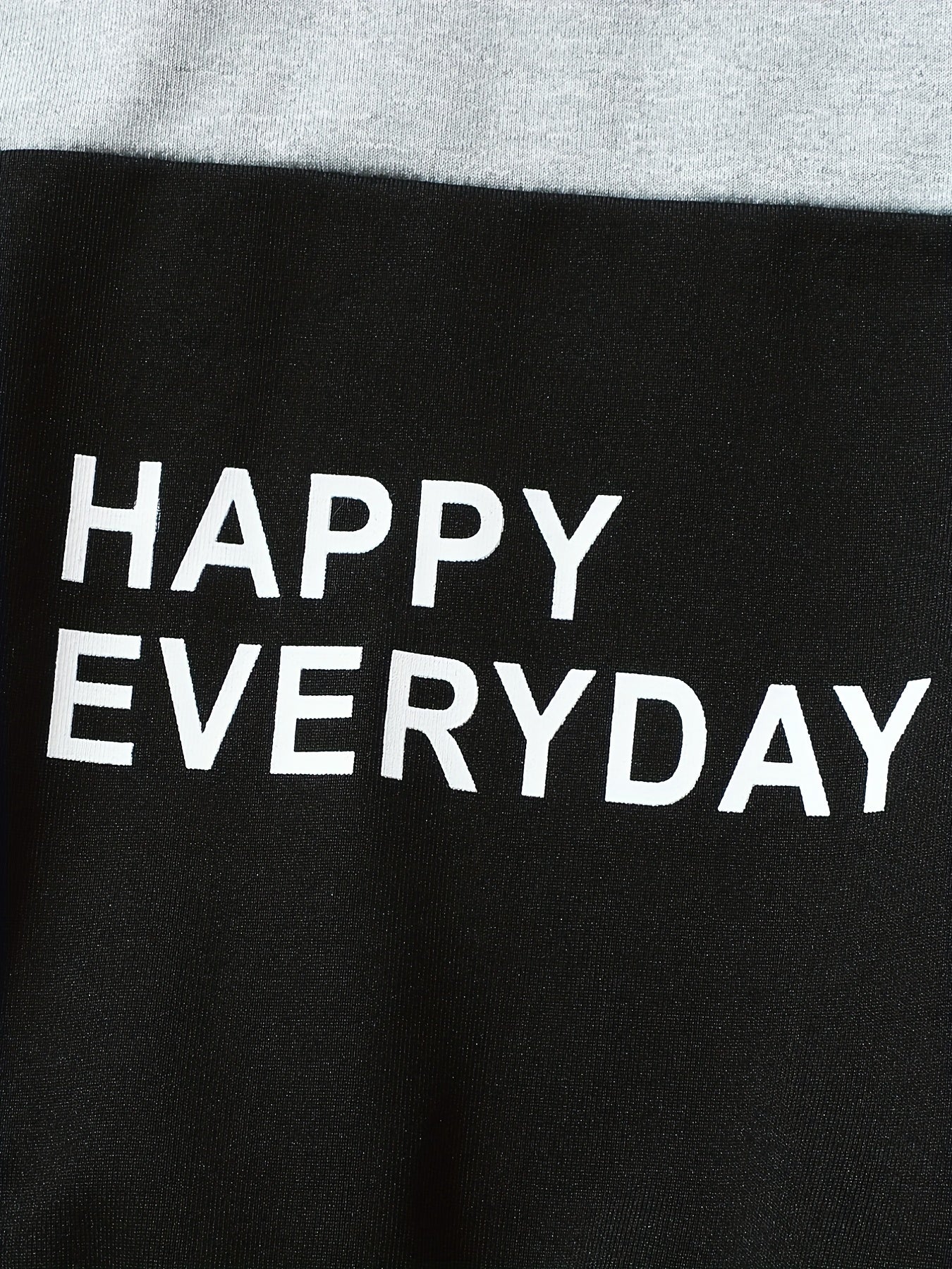 Boy's HAPPY EVERY Print 2pcs Sweatshirt & Sweatpants Set