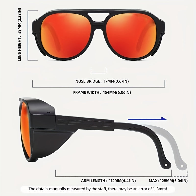 Men's Aviator Polarized Sunglasses Large Frame Windproof Goggles