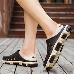 Men's Lightweight Comfy Clogs Hollow Out Non Slip Garden Shoes