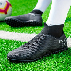 High Top Turf Football Boots Outdoor Anti Skid TF Soccer Cleats