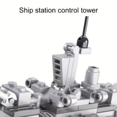 Military Warship Aircraft Carrier Mini Boat Model Building Blocks Toy