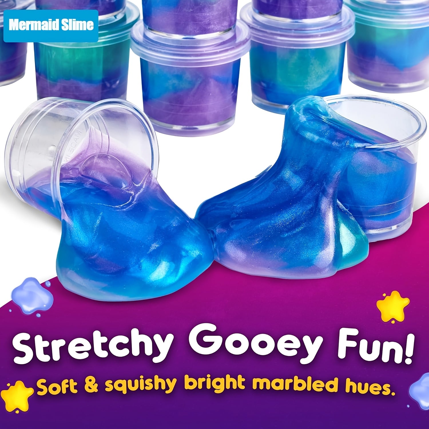 Mini Galaxy Slime 30pcs Mermaid Slime Party Favors Soft Sludge Toy