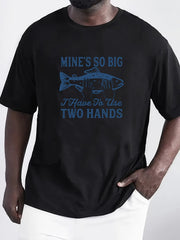 Men's Fish Graphic T shirt Casual Stretch Tee for Summer