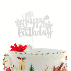 Snowflake Cake Decoration for Christmas & Birthday Parties