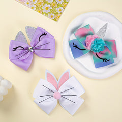Bunny Unicorn Cat Hair Clips Animal Pattern Hair Accessories