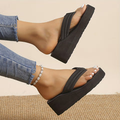 Women's Wedge Flip Flops Lightweight Platform Sandals